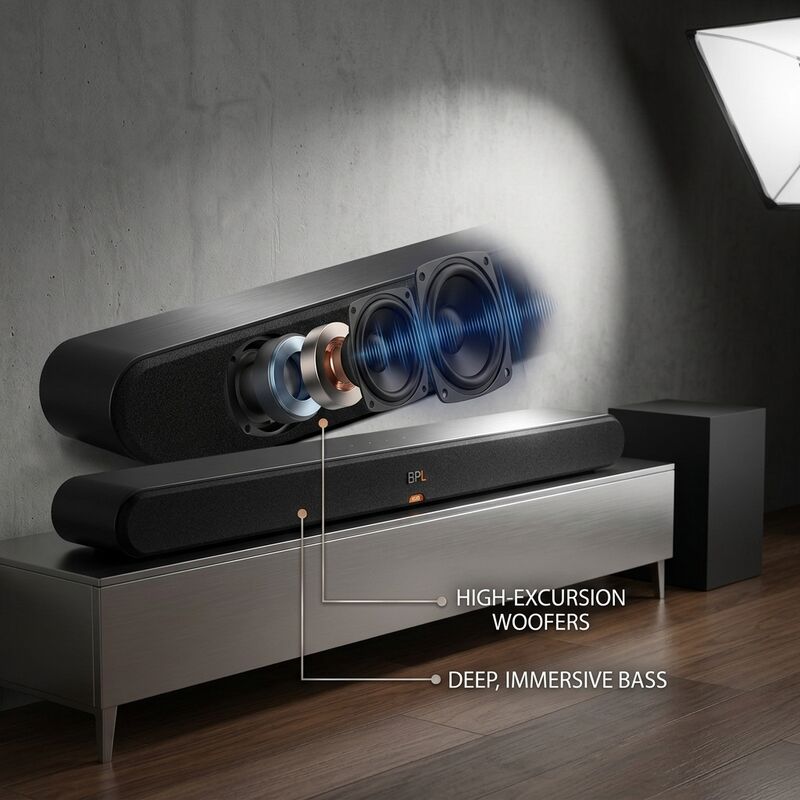 TV Soundbar Speaker AS510-2.1 100W Subwoofer Home Theater Deep Bass Wireless Subwoofer