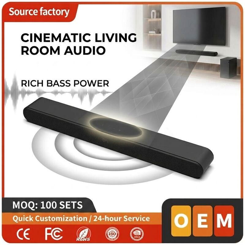 TV Soundbar Speaker AS510-2.1 100W Subwoofer Home Theater Deep Bass Wireless Subwoofer