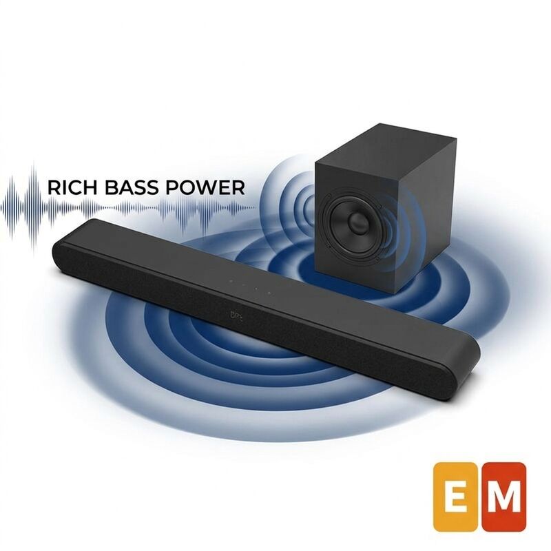 TV Soundbar Speaker AS510-2.1 100W 5.0 All In Home Theater Deep Bass Wireless Subwoofer