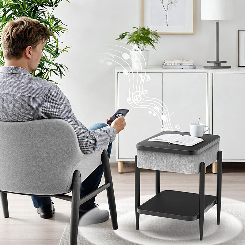 Smart Coffee Table Factory Direct Tempered Glass Wireless Charging Table, MOQ 50 Pcs